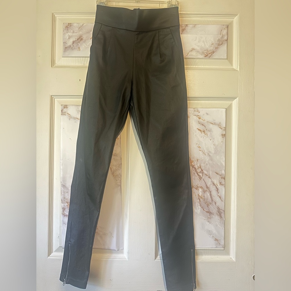 White Fox Boutique Faux Leather High Rise pants